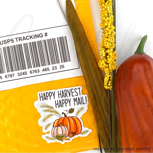 Happy Harvest Happy Mail!- 2" (inches) (48ct.) [GD90-48] - Picture 2 of 4